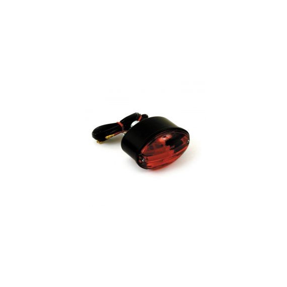 Fanale posteriore cateye medium nero lente rossa