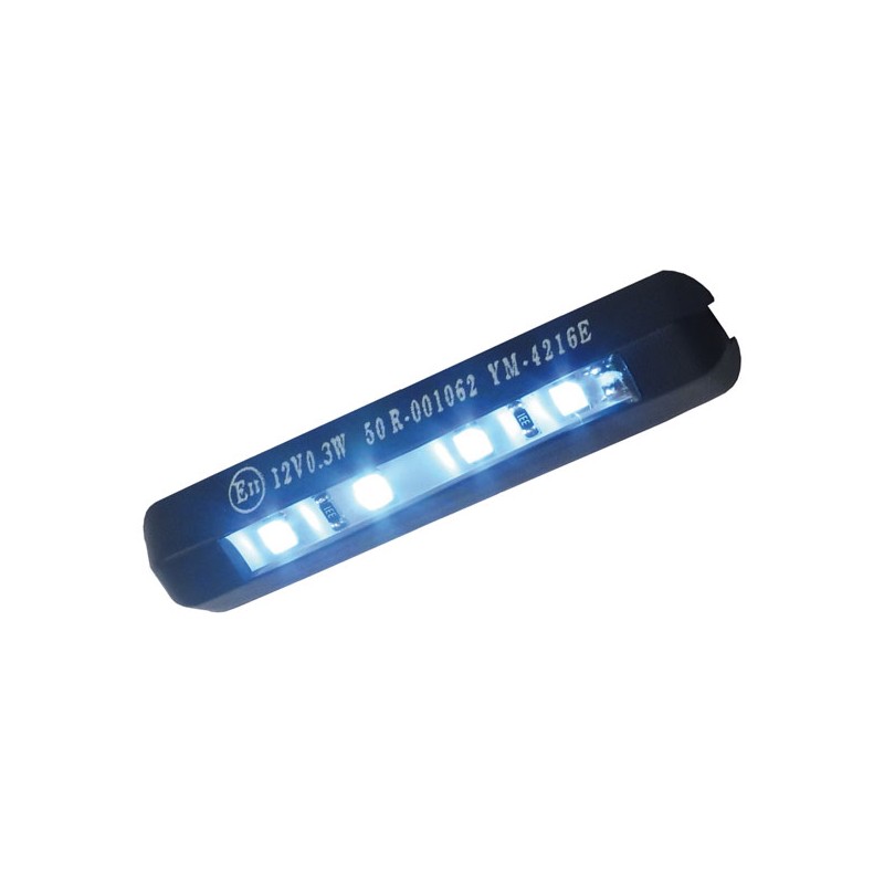 Luce Targa Flessibile Micro 4 LED Nera