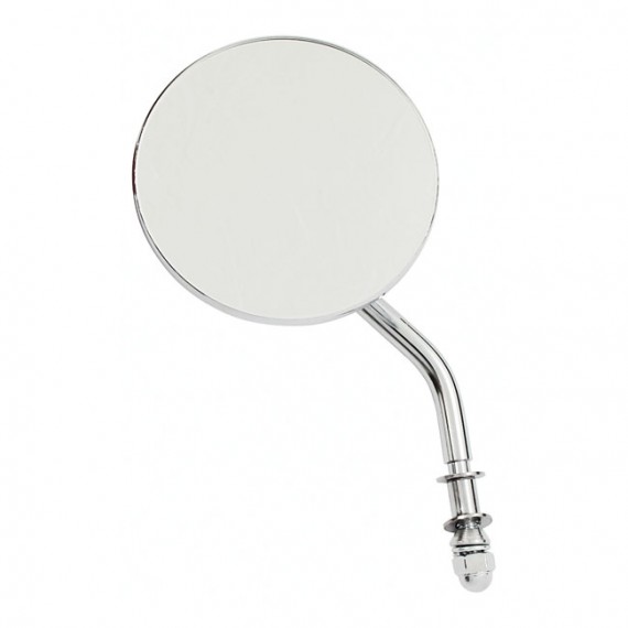 Specchietto retrovisore Hmp Round 4” steel stelo corto Cromato